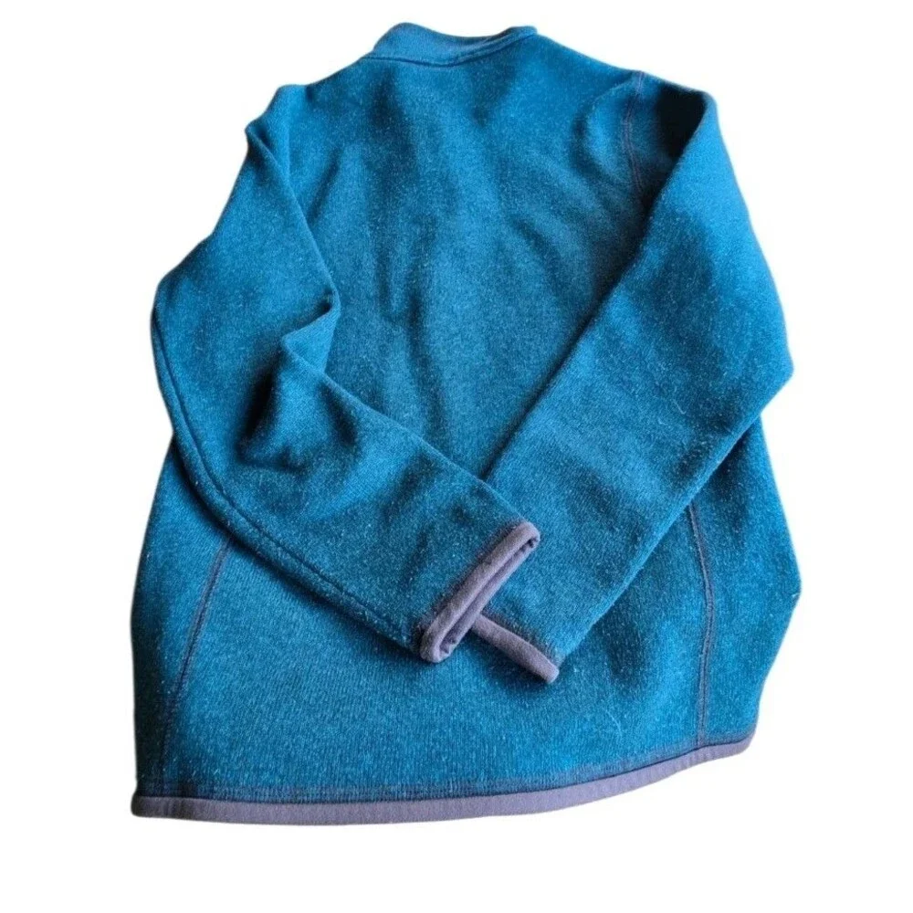 Patagonia YOUTH Green Heather  Sweater Fleece 1/4 Zip Pullover Jacket XL 14